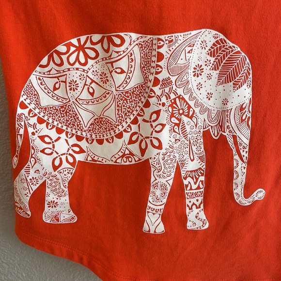 EUC Women’s Crown & Ivy Orange Elephant Tunic - Picture 3 of 4
